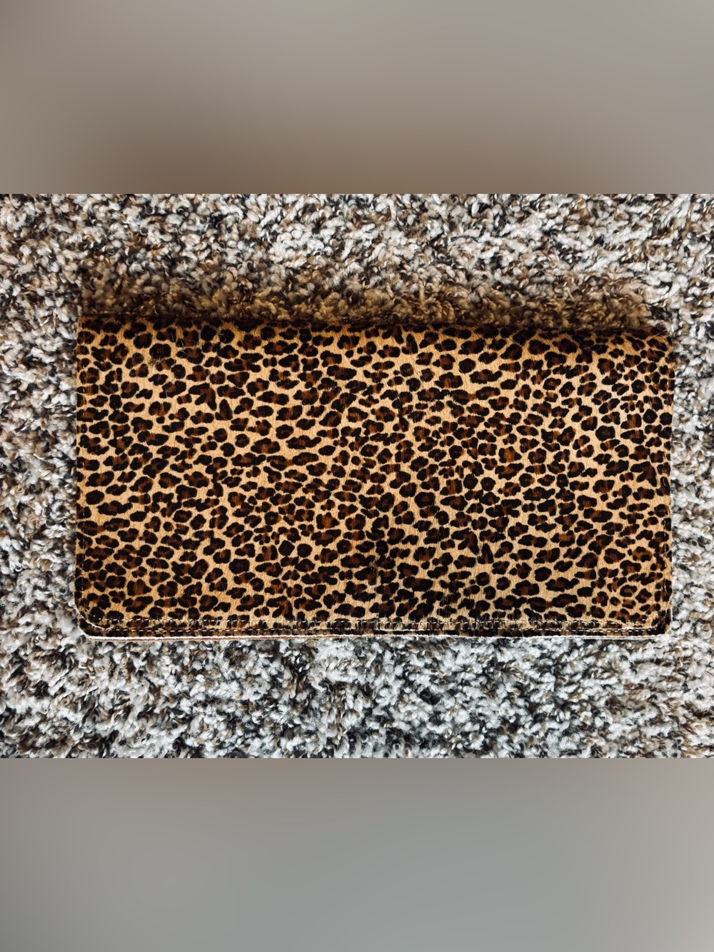 Leopard Print Foldover Clutch